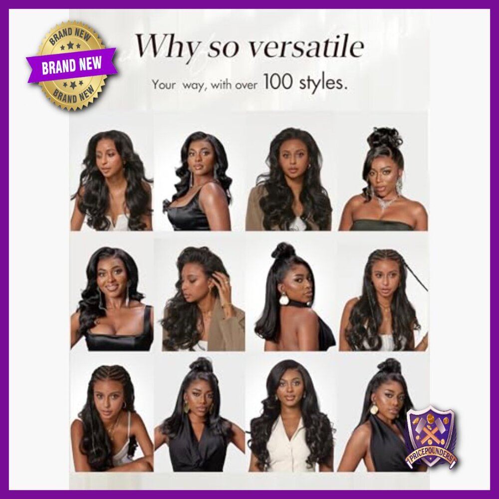 13x4 HD Lace Front Human Hair Wig 26in Body Wave Glueless Adjustable Cap - Picture 6 of 6